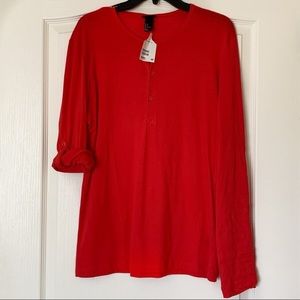 Men NEW Cotton Jersey Henley Shirt